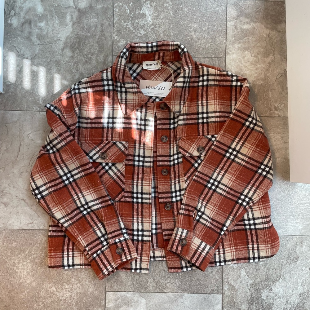 Fall plaid shacket NWT